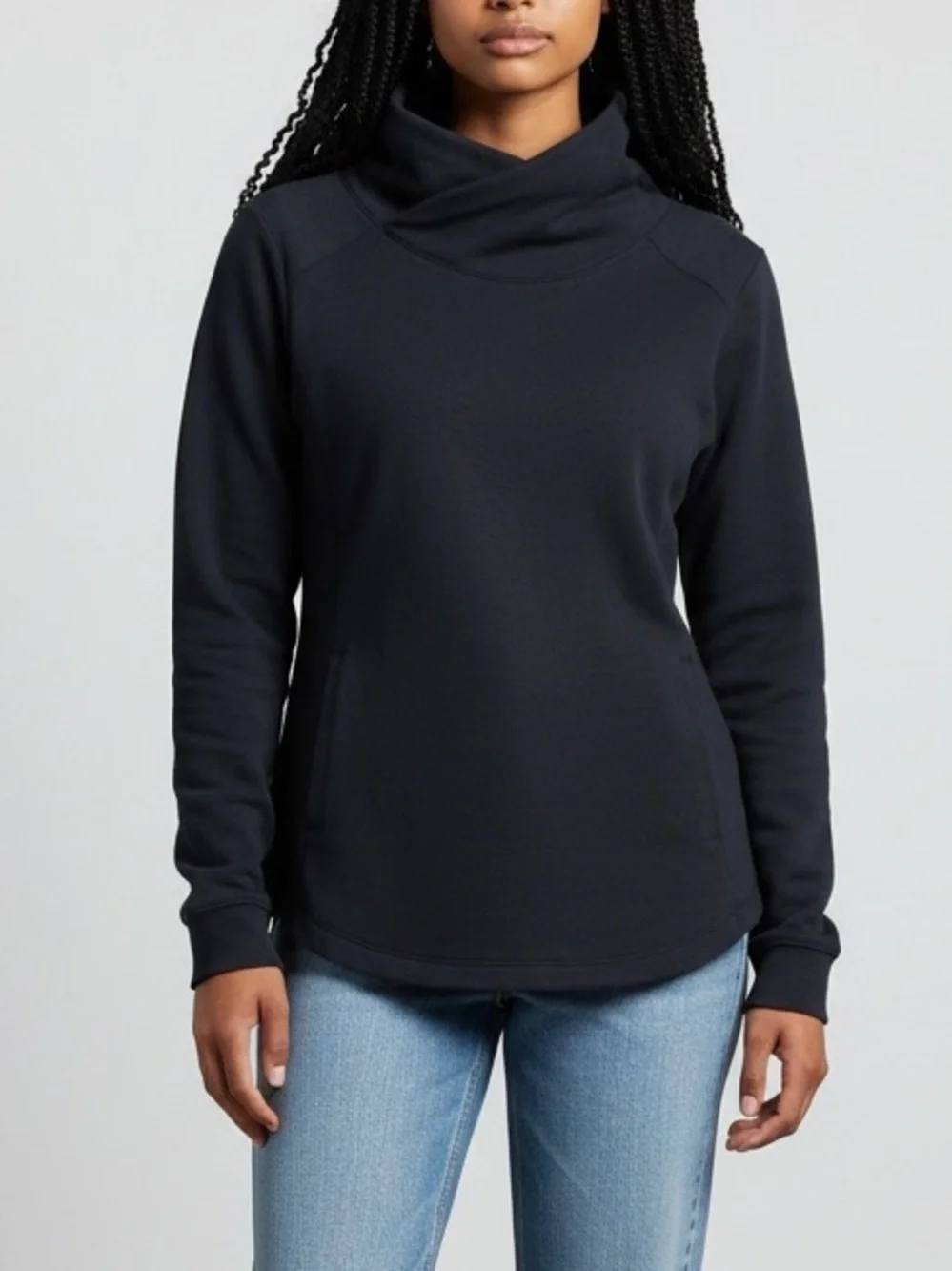CALIA Cowl Neck Textured Sweater